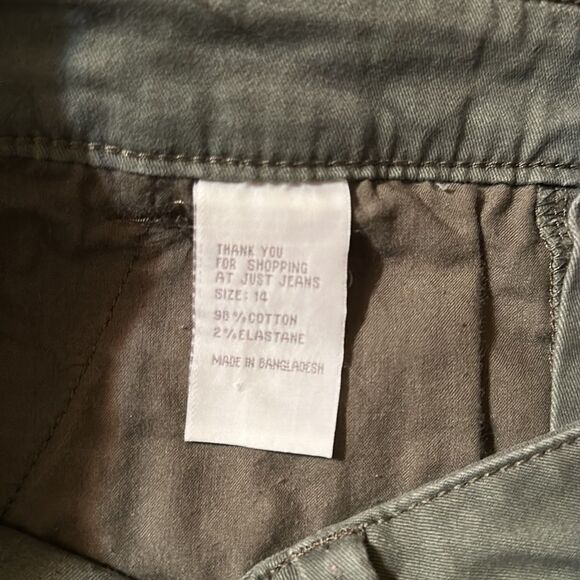 Just Jeans 12 Camo Army Green Cotton Shorts - Picture 10 of 11